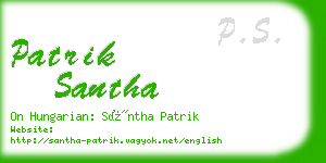 patrik santha business card